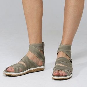 New Sorel Out N About Plus Strap Sandal, Sage Sz 8